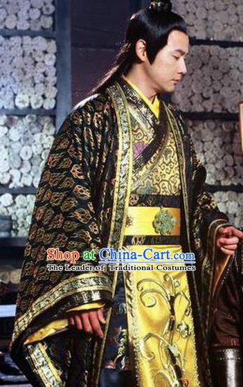 Ancient Chinese Chunqiu Period Jin Kingdom Prince Shen Sheng Replica Costume for Men