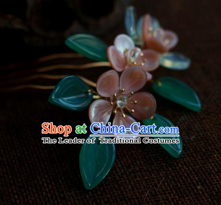 Traditional Chinese Ancient Flowers Hair Comb Hair Accessories Handmade Hanfu Hairpins for Women