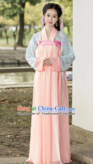 Traditional Chinese Ancient Court Maid Costume Tang Dynasty Palace Lady Hanfu Dress for Women