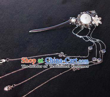 Chinese Ancient Hair Accessories Hanfu Hairpins Tassel Step Shake Traditional Palace Headwear for Women