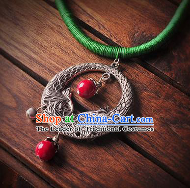 Chinese Traditional Embroidery Accessories Handmade Miao Sliver Necklace for Women