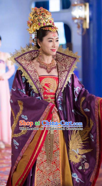 Chinese Ancient Palace Lady Hanfu Tang Dynasty Imperial Concubine Queen Embroidered Historical Costumes for Women