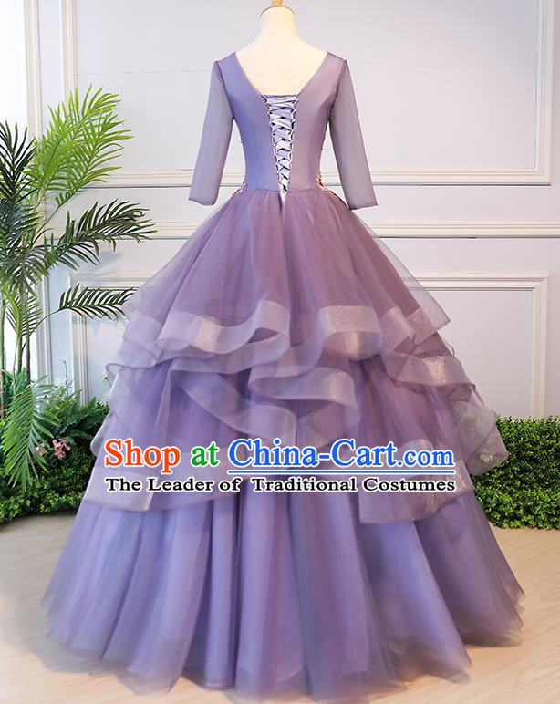 Top Grade Stage Performance Catwalks Costumes Wedding Dress Princess Full Dress Chorus Modern Fancywork Clothing