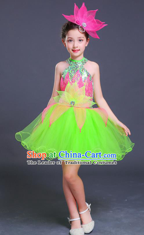 Children Stage Performance Costume Catwalks Folk Dance Clothing Classical Dance Dress