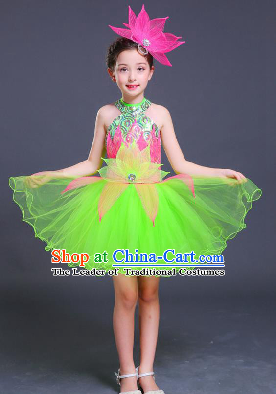 Children Stage Performance Costume Catwalks Folk Dance Clothing Classical Dance Dress