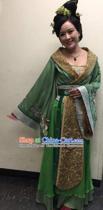 Chinese Tang Dynasty Court Lady Hanfu Dress Ancient Maidservant Embroidered Costumes for Women