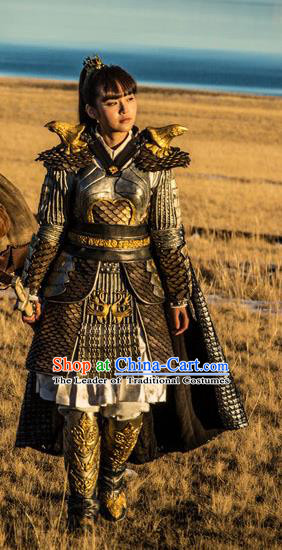Tribes and Empires Storm of Prophecy Chinese Ancient Swordswoman Costumes Female General Body Armour for Women