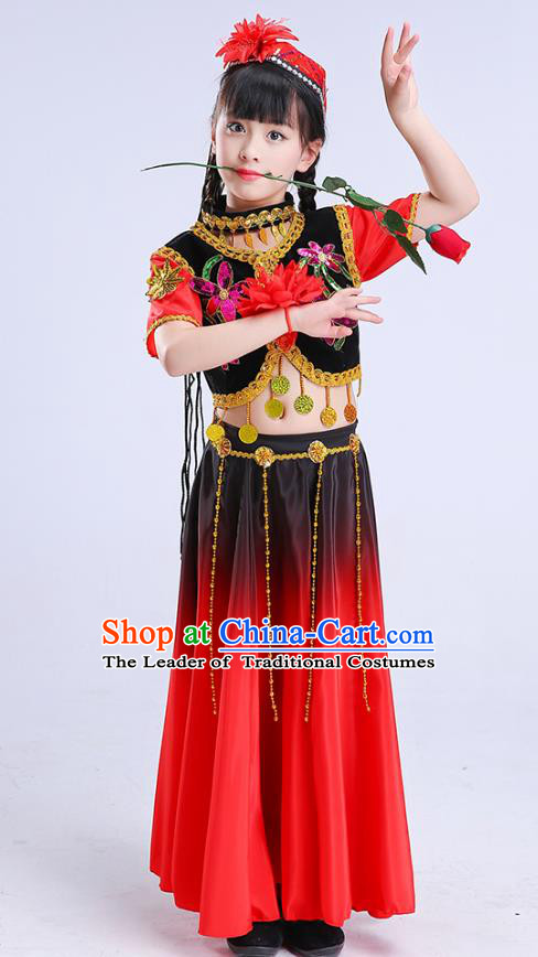 Children Stage Performance Costume Catwalks Folk Dance Clothing Classical Dance Dress