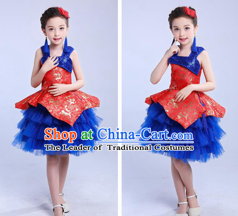 Children Stage Performance Costume Catwalks Folk Dance Clothing Classical Dance Dress