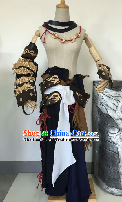 Traditional China Ancient Warrior Cosplay Swordsman Costumes Chinese Knight-errant Clothing for Men