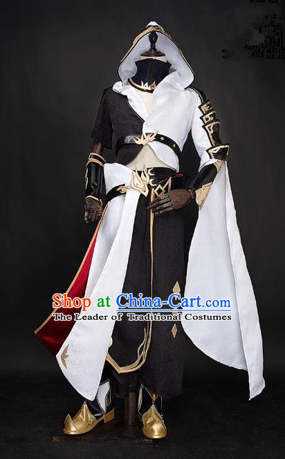 China Traditional Cosplay Swordsman Costumes Chinese Ancient Kawaler Knight-errant Clothing for Men
