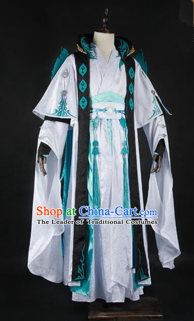 China Traditional Cosplay Royal Highness Swordsman Costumes Chinese Ancient Kawaler Knight-errant Clothing for Men