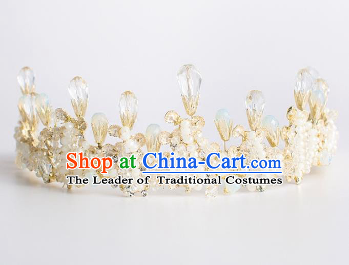 Baroque Bride Hair Accessories Princess Royal Crown Wedding Classical Crystal Imperial Crown for Women