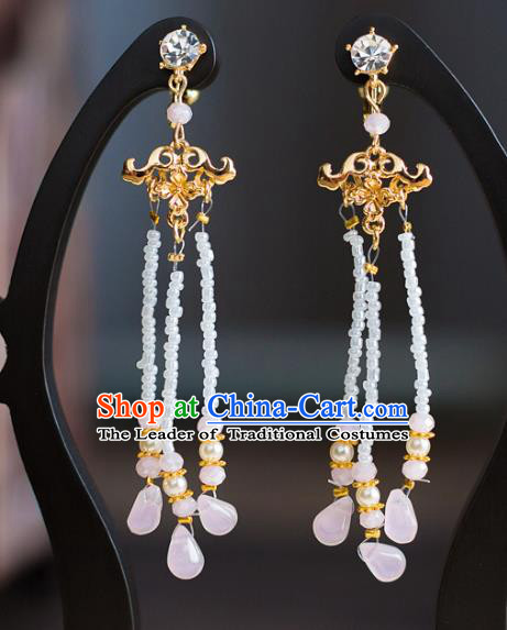 Bride Classical Accessories Long Tassel Earrings Wedding Jewelry Hanfu Eardrop for Women