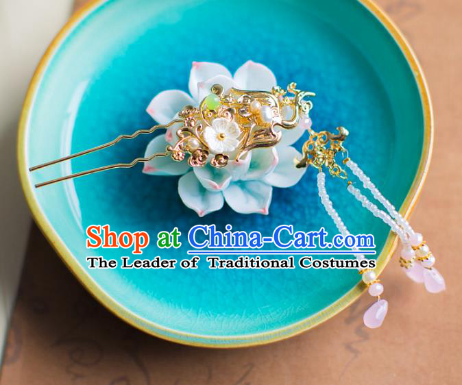 Chinese Traditional Palace Hair Accessories Step Shake Ancient Xiuhe Suit Hairpins for Women