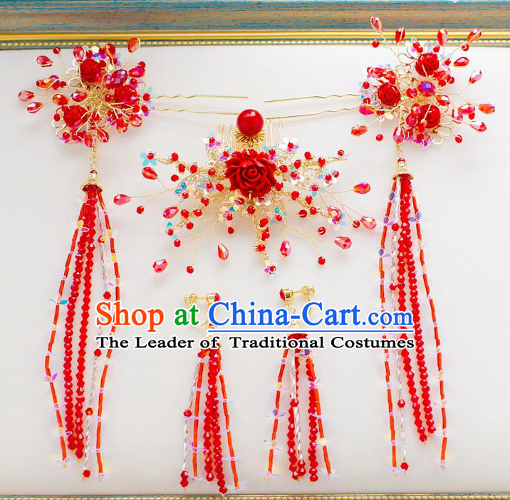 Chinese Ancient Style Hair Jewelry Accessories Cosplay Hairpins Headwear Hair Crown Headdress for Women