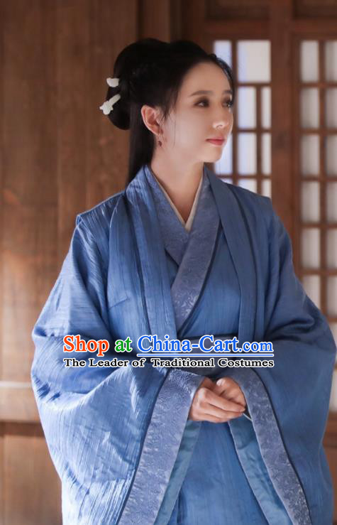 Chinese Ancient Dowager Hanfu Dress Television Drama Nirvana in Fire Female General Meng Qianxue Replica Costume for Women