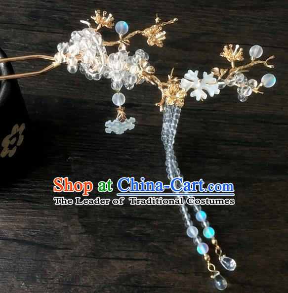 Traditional Handmade Chinese Ancient Classical Hair Accessories Beads Tassel Hanfu Hairpins for Women