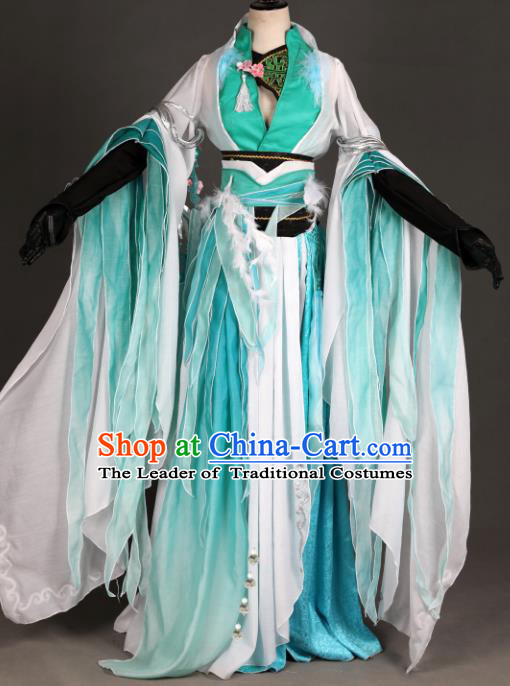 Chinese Ancient Princess Costume Cosplay Swordswoman Dress Young Lady Hanfu Clothing for Women