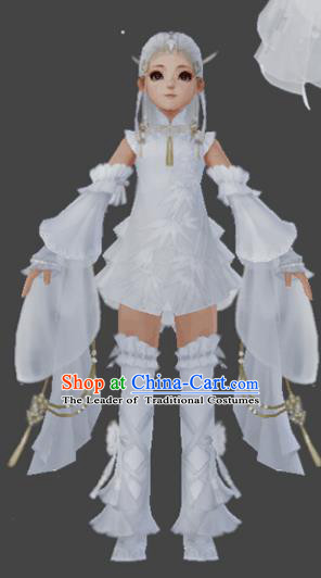 Chinese Ancient Costume Cosplay Fairy Swordswoman Dress Young Lady Hanfu Clothing for Women