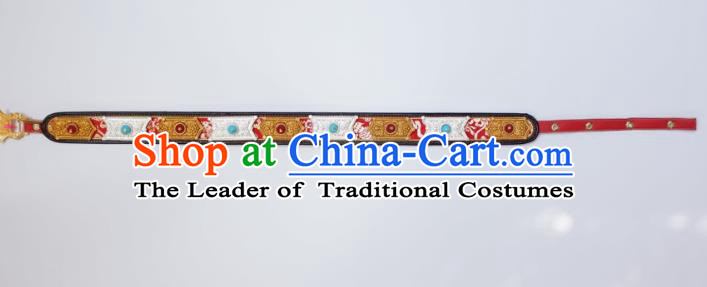 Traditional Chinese Zang Nationality Dance Costume China Tibetan Minority Enthic Clothing