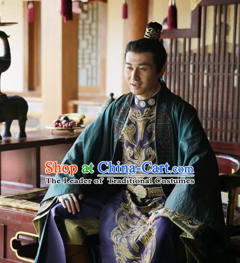 Chinese Ancient Royal Highness Costume Northern and Southern Dynasties Prince Replica Costumes for Men