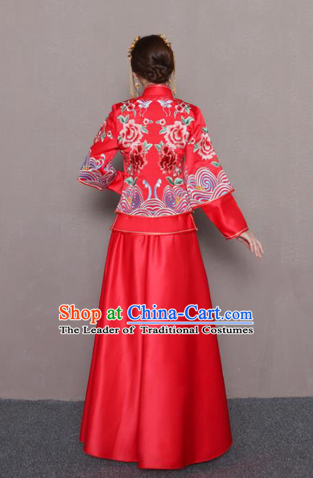 Traditional Chinese Wedding Costumes Traditional Xiuhe Suits Ancient Chinese bridal Full Dress