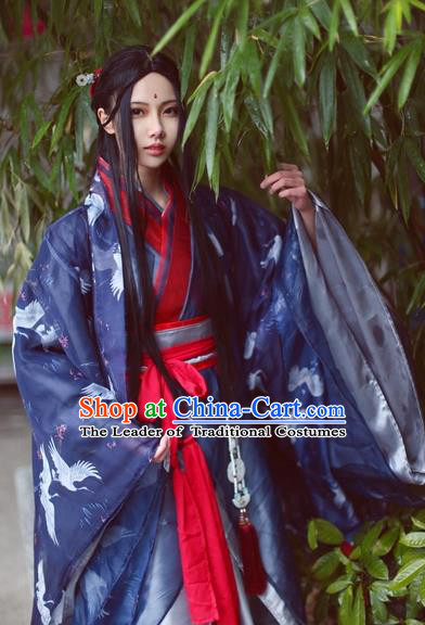 Chinese Ancient Music Master Costume Cosplay Swordsman Clothing Jin Dynasty Nobility Childe Costumes for Men