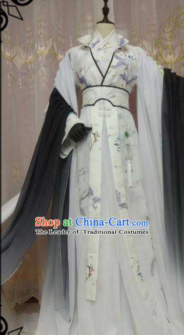 Chinese Ancient Nobility Childe Costume Cosplay Swordsman Royal Highness Clothing for Men