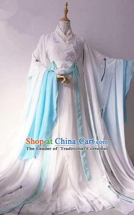 Chinese Ancient Princess Costume Cosplay Empress Clothing Han Dynasty Queen Embroidered Hanfu Dress for Women