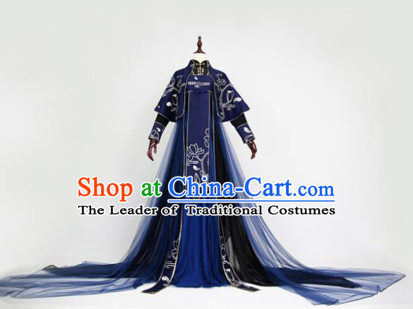 Chinese Ancient Cosplay Swordswoman Costume Tang Dynasty Palace Lady Embroidered Hanfu Dress for Women