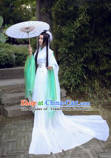 Chinese Ancient Cosplay Swordswoman Embroidered Costume Fairy Princess Hanfu Dress for Women