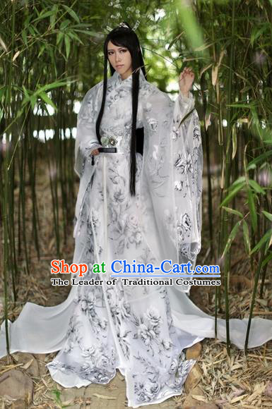Chinese Ancient Cosplay Scholar Nobility Childe Costumes Jin Dynasty Swordsman Clothing for Men