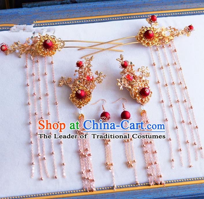 Chinese Ancient Hair Jewelry Accessories Hairpins Headwear Headdress Royal Crown for Women