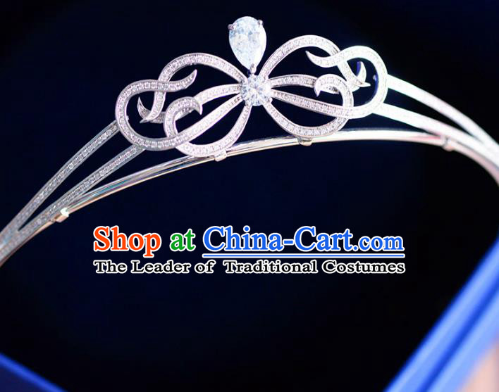 Top Grade Handmade Baroque Hair Accessories Bride Diamante Zircon Royal Crown Headwear for Women