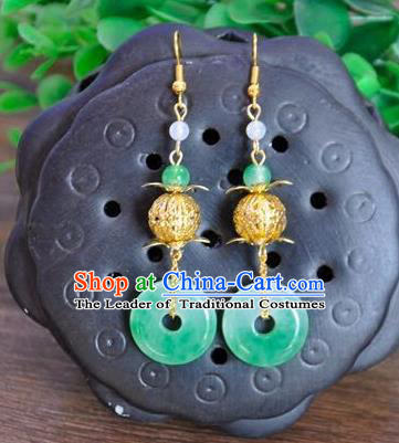 Top Grade Chinese Handmade Accessories Eardrop Wedding Hanfu Palace Earrings for Women
