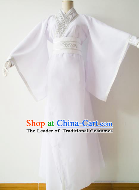Chinese Ancient Cosplay Scholar Embroidered Costume Han Dynasty Nobility Childe Swordsman Clothing for Men