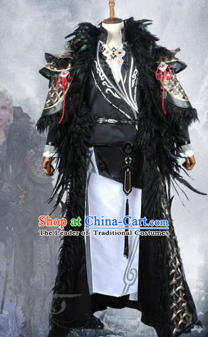Chinese Ancient Cosplay General Warrior Costume Swordsman Clothing for Men