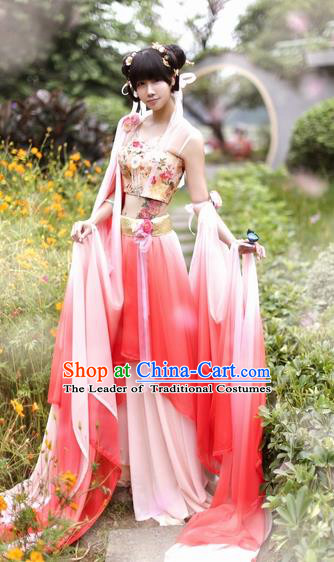 Chinese Ancient Geisha Dance Costume Tang Dynasty Palace Lady Hanfu Dress for Women