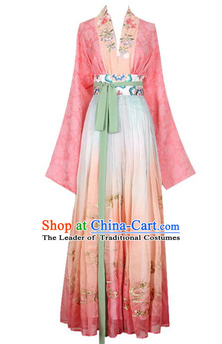 Chinese Ancient Palace Lady Hanfu Han Dynasty Imperial Concubine Queen Embroidered Historical Costumes