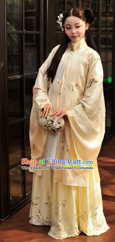 Chinese Ancient Nobility Lady Costumes Traditional Ming Dynasty Princess Embroidered Hanfu Dress for Women