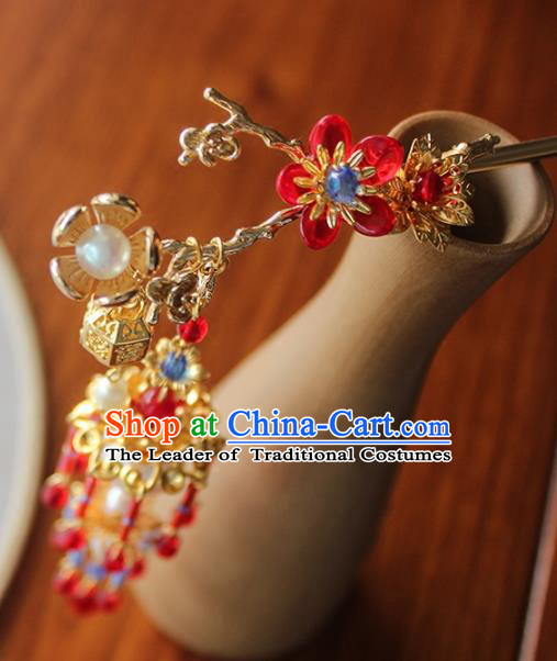 Chinese Ancient Handmade Palace Lantern Hair Clip Hair Accessories Hanfu Tassel Hairpins for Women