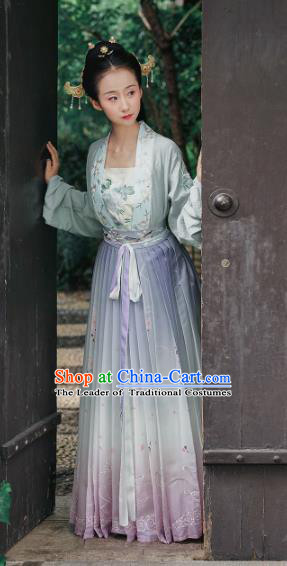 Chinese Ancient Palace Lady Hanfu Han Dynasty Imperial Concubine Queen Embroidered Historical Costumes