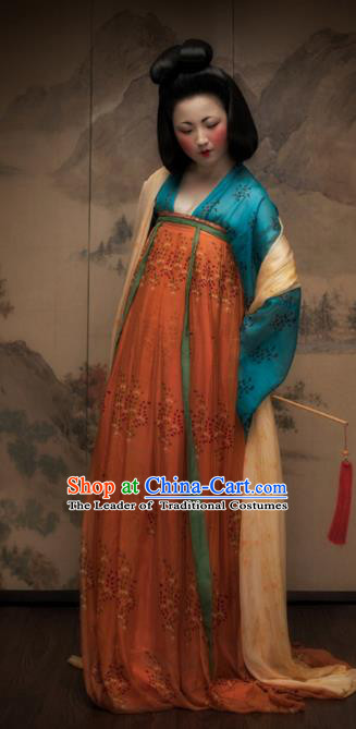 Chinese Ancient Palace Lady Hanfu Han Dynasty Imperial Concubine Queen Embroidered Historical Costumes