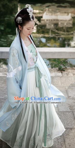 Chinese Ancient Palace Lady Hanfu Han Dynasty Imperial Concubine Queen Embroidered Historical Costumes