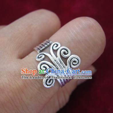 Traditional Chinese Miao Nationality Hair Accessories Hmong Female Folk Dance Hairpins Bracelet Sliver Necklace Headwear for Women