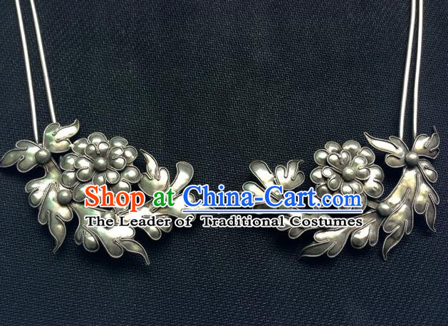 Traditional Chinese Miao Nationality Hair Accessories Flowers Hair Clips Hairpins for Women