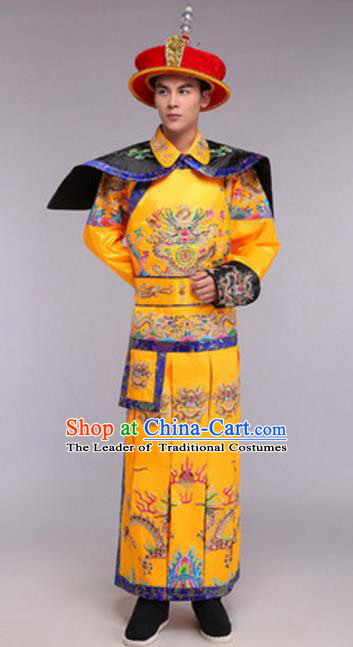 Traditional Chinese Ancient Emperor Costume Qing Dynasty Emperor Imperial Robe for Men
