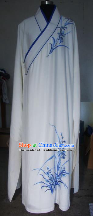 Chinese Traditional Beijing Opera Niche Costumes China Peking Opera Printing Orchid Robe for Adults