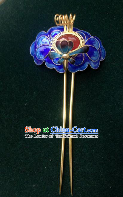 Chinese Traditional Ancient Cloisonne Hairpins Hair Accessories Hair Clip for Women